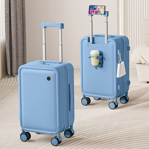 Maleta de Mano Azul Cielo de 20 Pulgadas con Ruedas Giratorias y Candado de Combinación para Viajes de Placer, Primavera 2025 - Product Image 3