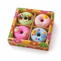 Bombes de bain effervescentes hydratantes en forme de donut, parfum personnalisé, marque privée, vente en gros pour enfants