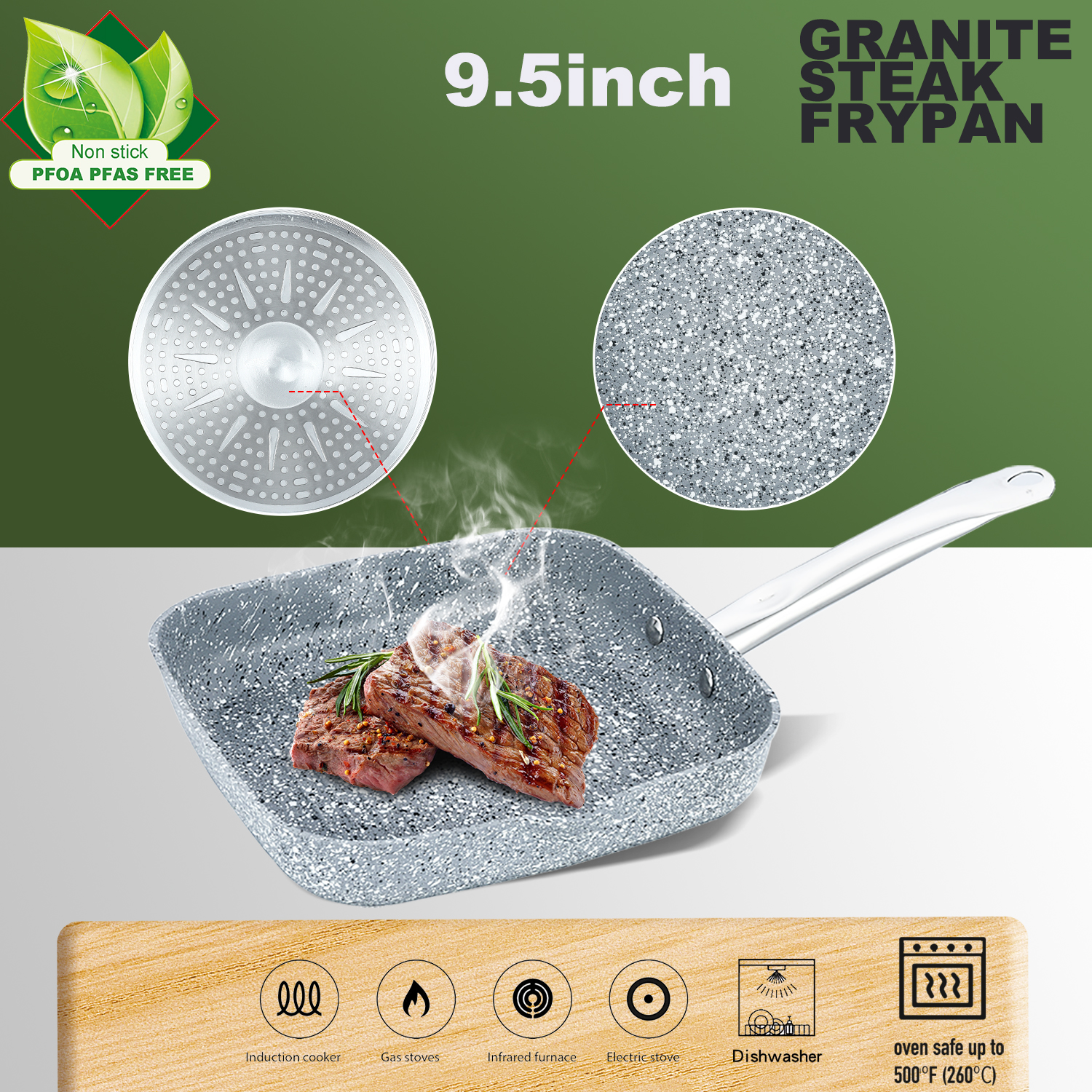 Sartén gris de 9.5''