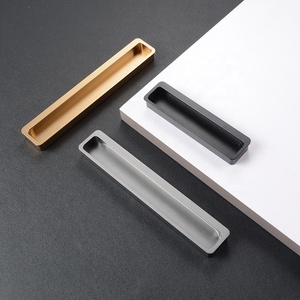 Poignée en alliage d'aluminium Poignées de porte d'armoire simples et cachées Poignée invisible Luxe Minimaliste - Product Image 3