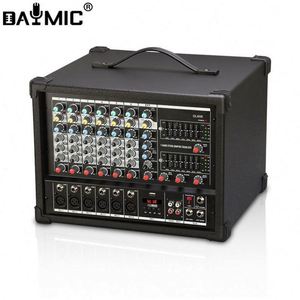 เครื่องผสมเสียงคาราโอเกะ 500W สำหรับการแสดงสด 6 ช่องสัญญาณ พร้อมเครื่องขยายเสียงระดับมืออาชีพ - Product Image 3
