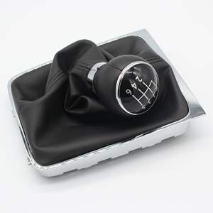 Couvercle de pommeau de levier de vitesse manuel en cuir, 5 ou 6 vitesses, pour Volkswagen Passat B6 B7 - Product Image 3
