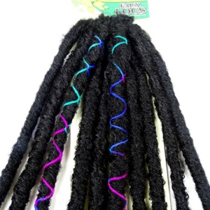 Extensiones de Cabello Sintético de Doble Trama para <span class=keywords><strong>Trenzas</strong></span> <span class=keywords><strong>Africanas</strong></span>, Estilo Exótico, para Mujeres Negras, Tipo Dreadlocks 3x - Product Image 5