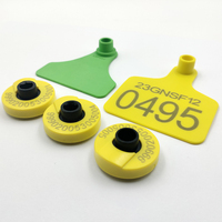 Etiquetas de Oreja RFID para Animales LF HDX FDX-B ISO11784/785, Material TPU OEM, Etiquetas de Oreja para Ganado, Cerdos y Ovejas con Código QR, Certificación ICAR, Duraderas