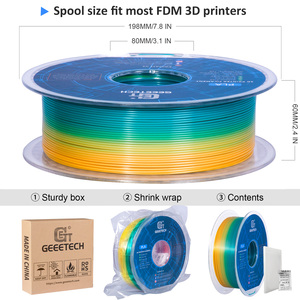Filamento PLA per Stampante 3D GEEETECH, Prezzo all'Ingrosso OEM/ODM, Colore Sfumato 1.75±0.02 mm per Stampante FDM - Product Image 6