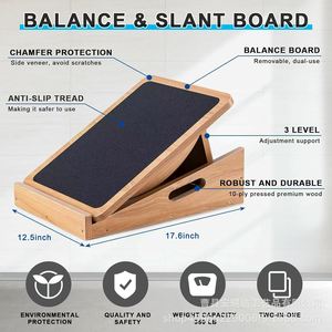 Wooden Calf <b>Stretching</b> Board 15 25 30 Degree Adjustable Incline Foot Pedal Leg Slimming Fitness <b>Machine</b> Home Use Non Slip - Product Image 5