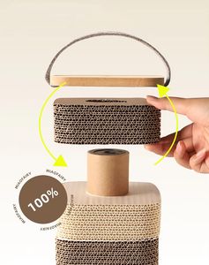 Service OEM ODM personnalisé : Griffoir minimaliste modulaire pour <span class=keywords><strong>chat</strong></span> avec pilier interchangeable et base antidérapante pour activité intérieure du <span class=keywords><strong>chat</strong></span> - Product Image 3