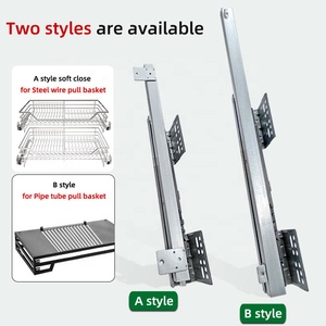 Modern Design <strong>Side</strong> Mount Kitchen Soft Close <strong>Drawer</strong> Slides Hydraulic Channel Sliding Cabinet for Steel Wire Basket - Product Image 2
