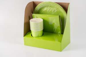 ゴールドフォイルパーティーセット,カスタムモノグラムペーパープレート & カップMr & Mrs Branding - Product Image 4