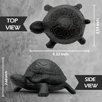 Statue de jardin décorative en fonte pour cache-clé de tortue, cachette secrète pour la maison, la cour et le patio