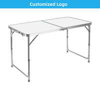 Table de camping pliable moderne en alliage d'aluminium de haute qualité, durable, légère et anti-déformation pour l'extérieur et la salle de sport