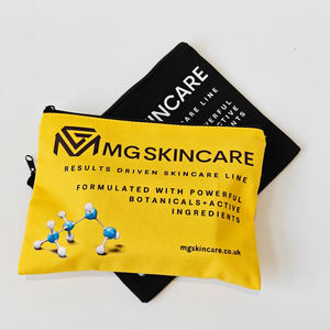 Wholesale Eco-Friendly Canvas Cotton Cosmetic Skincare <b>Bag</b> with Custom Logo Recyclable Beauty Travel <b>Makeup</b> Brush <b>Bag</b> - Product Image 3