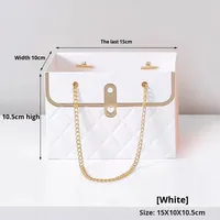 Blumen verpackung Faltbare Geschenk box aus Pappe mit Griff band Richtung Robuste Papp handtasche Papier box Easy Carry Store