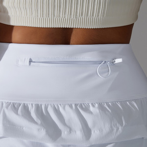 กางเกงขาสั้นสำหรับฟิตเนสโยคะผ้าสองด้านนู้ดลำลองผ้าสองชั้นแน่นและระบายอากาศมีความยืดหยุ่นสูง - Product Image 6