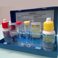 Kit de prueba portátil básico de pH y CI (20cc) hecho de material PE para uso en exteriores y accesorios de herramientas para piscinas
