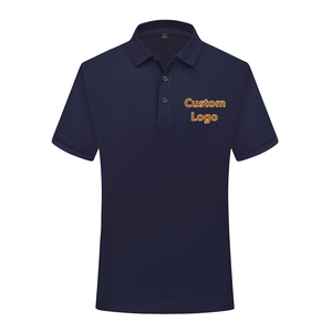 Wholesale 180 Gsm Polyester Unisex Work Polo Shirts Customized Embroidered Printed Logo Summer Short Sleeve Golf Polo Shirts