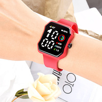 Jam Tangan Digital Sport LED Persegi Warna-warni Grosir, Tahan Air, Layar Sentuh, Pria Wanita, Gelang Sport Kaca