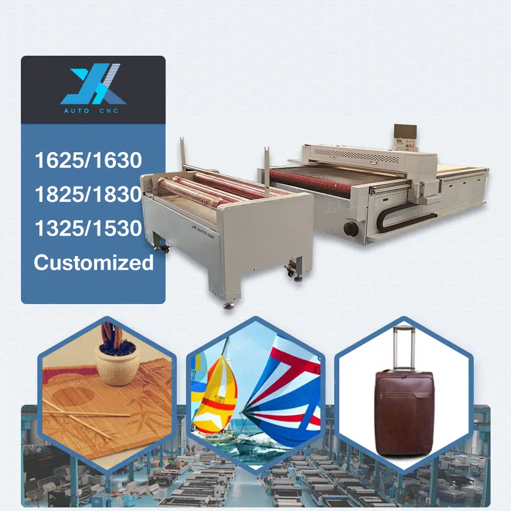 JX 1325 Conveyor Belt Auto Feeding CO2 Laser Cutting cut Machine for cloth fabric