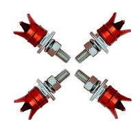 Vis de fixation de plaque d'immatriculation Cool Crown - Fixations antivol, ajustement universel pour la plupart des véhicules - Alliage d'aluminium et acier inoxydable