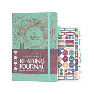 Jurnal Bacaan A5 Kustom Sampul Kulit Mint Buku Catatan Kertas Hardcover dengan Jilid Jahit - Product Image 1