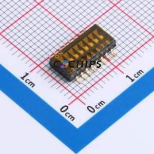 DSHP-08-R DIP Switch SMD Switch ( Number of Switch Sections: 8 )( Lead Spacing: 1.27mm )( Color: Black ) - Product Image 1