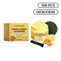 Best-seller : Masque visage personnalisé éclaircissant et réparateur à la vitamine C, au curcuma et à l'argile