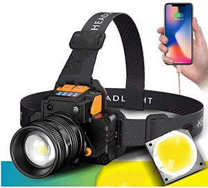 Lámparas Frontales de <span class=keywords><strong>Carburo</strong></span> de Alta Luminosidad de 400 Lúmenes, Impermeables, con Indicador de Duración de la Batería, para Niños y Adultos, para Actividades al Aire Libre - Product Image 1