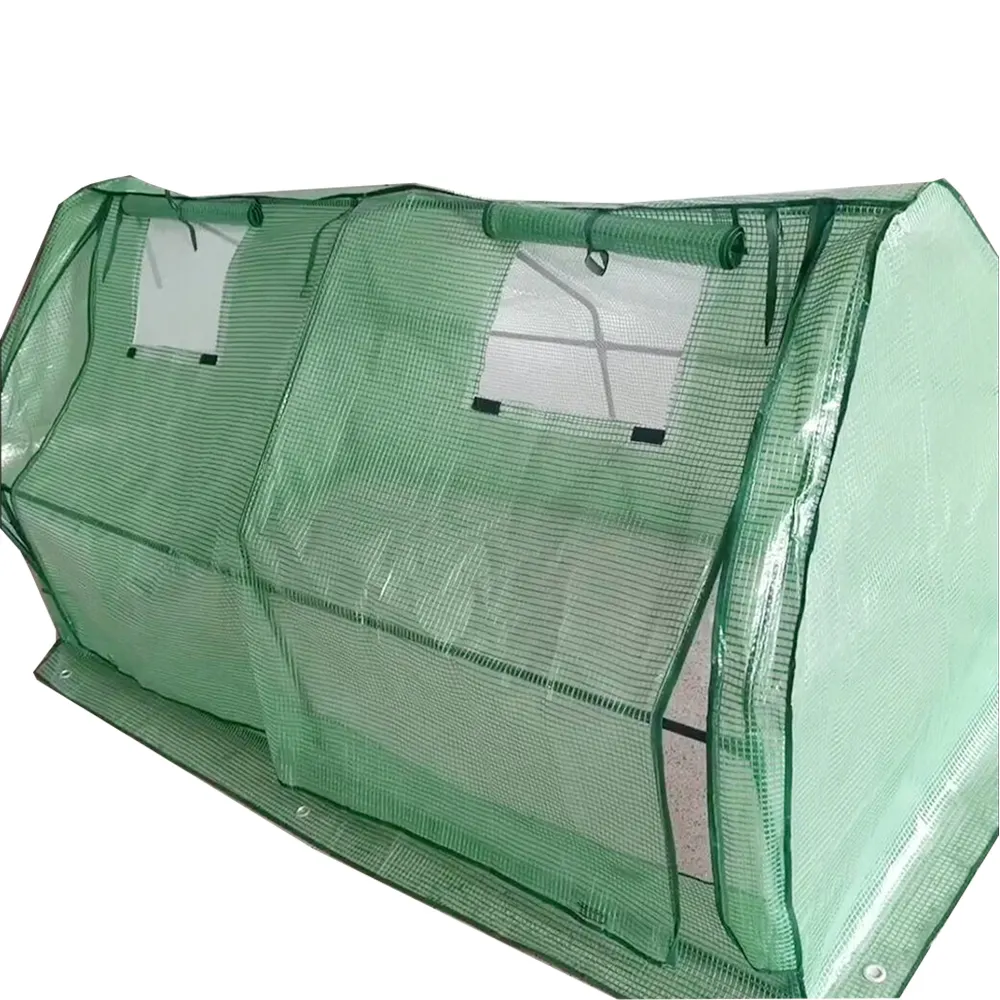 2 Room Plant Greenhouses High Quality Green PE Cover Garden Mini Greenhouse for Backyard Vegetable