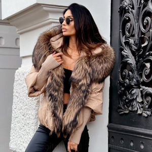 <span class=keywords><strong>Piumini</strong></span> in Offerta Speciale con Ampio Collo di Pelliccia, Cappotti <span class=keywords><strong>Invernali</strong></span> da Donna Stile Corto con Cappuccio - Product Image 3