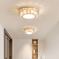 Lustre en cristal de luxe pour plafond - Design moderne et simple, couleur chrome, électrique, facile à utiliser, pour la maison