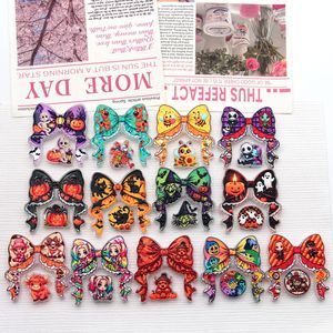 Set <span class=keywords><strong>de</strong></span> Adornos <span class=keywords><strong>de</strong></span> Halloween: Calabaza, Fantasma y Cuentas Acrílicas en Forma <span class=keywords><strong>de</strong></span> Lazo para Bolsos, Horquillas y Bolígrafos - Product Image 3