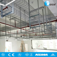Bac à câbles en treillis métallique certifié UL/NEMA 100*50*3000mm en acier HDG pour projets électriques de bâtiment, haute capacité de charge