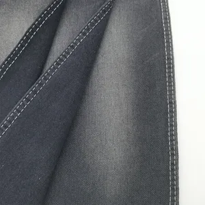 Cotton polyester spandex new design twill running 11.7oz weight black denim fabric