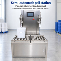 Machine de remplissage semi-automatique à double tête haute précision pour liquides SH-2DGS-50Y, 5-50 kg, pour fûts et barils en plastique et métal, aliments