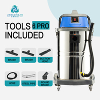 Aspirateur industriel JIEBA CLEANING, robuste, en acier inoxydable, avec roues, pour atelier, aspiration humide et sèche