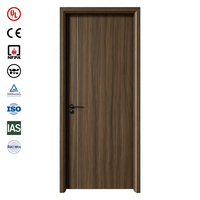 Porte coupe-feu EN 1634, 60 minutes, en bois, pour bâtiment commercial, porte intérieure, placage bois, insonorisée, porte à panneau plat