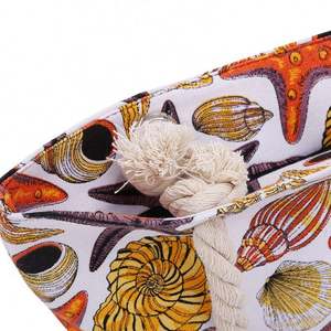 Sac de plage et de voyage grande capacité pour femme, style océan, avec poignée en corde de coton, vente en gros usine - Product Image 4