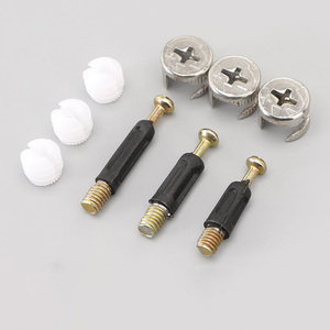 Conector de Muebles 3 en 1, Perno de Plástico, Conector Excéntrico de Aleación de Zinc y Carbono - Product Image 2