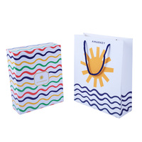 Flache Griff Papiertüte Kunden spezifische Marke Umwelt freundliche Mini-Paket Papiertüte Günstige Luxus bedruckte benutzer definierte braune Kraft Papiertüte