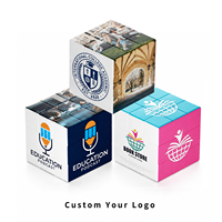 Cube 3x3 personnalisable OEM ODM avec impression UV, n'importe quel logo ou design, jouet promotionnel en plastique ABS, vente en gros