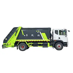 गर्म बिक्री के लिए नई डोंगफेंग ट्रक 10cbm 12cbm 4x2 कचरा कम्पेक्टर ट्रक बंद गाड़ी compactador डे basura