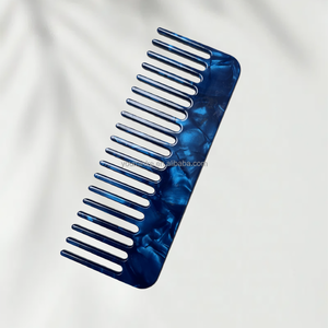 Grande Brosse Démêlante à Dents Larges en Acétate de 4 mm d'Épaisseur, Ionique et Antistatique, Personnalisable avec Logo, pour Salon et Soins Capillaires à <span class=keywords><strong>Domicile</strong></span> - Product Image 6