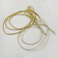 Noeuds papillon élastiques faits à la main en or et argent métalliques avec cordon pour étiquettes, nœuds élastiques pour décoration de sapin de Noël YRE54