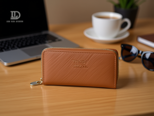 Portafoglio da Donna in Vera Pelle con Doppia Cerniera, Grande Formato, Stile Minimalista - Product Image 2