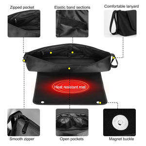 2合1热头发造型工具旅行必需品储物袋带耐热垫超长旅行发袋 - Product Image 2