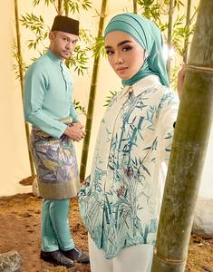 Vestido musulmán de manga larga con diseño de encaje para mujer, ropa de diseño moderno, a la moda, con estampado de SIPO, Baju, Kurung, Malasia y Kebaya - Product Image 6