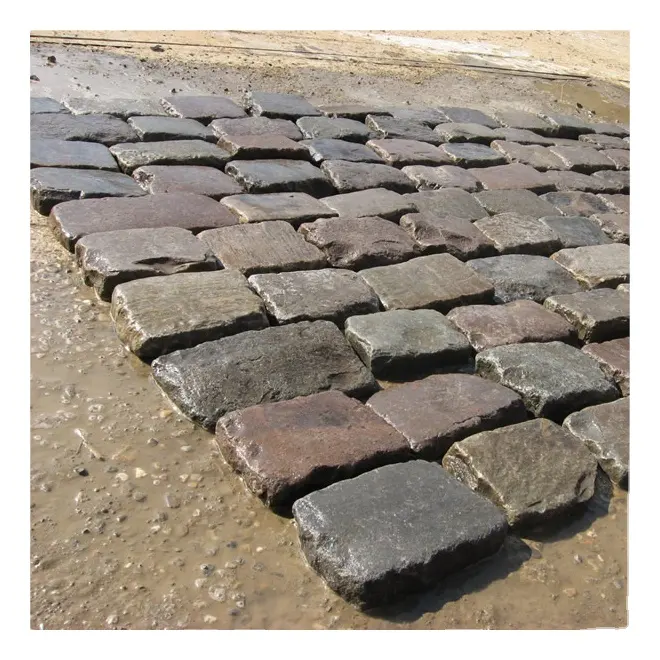 Antieke Geplaveide Graniet Straatstenen Voor Patio Oprit