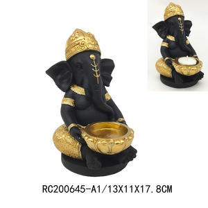 Ingrosso in resina creativa statua di Buddha decorazioni religiose per la casa statua di Ganesha Hindu dio indiano idoli elefante dio figurine - Product Image 6