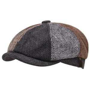 Gorra Newsboy de 8 Paneles con Diseño Espigado, Unisex, 100% Algodón, Transpirable e Impermeable, Bordado 3D, Hebilla Metálica, Venta al Por Mayor - Product Image 1