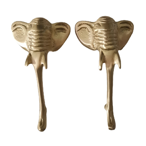 Kenop Lemari Bentuk Belalai Gajah dari Kuningan, Gagang Laci Dekoratif untuk Lemari Pakaian, Perabot Dapur, Perlengkapan Furnitur - Product Image 4